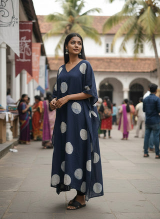 Aakash Polka Kaftan Dress