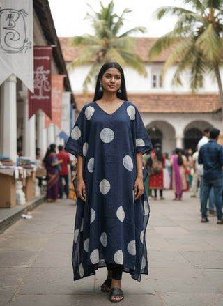Aakash Polka Kaftan Dress