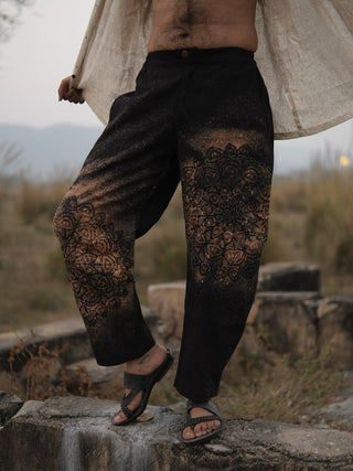 Agni Mandala Hand-Printed Boho Pants