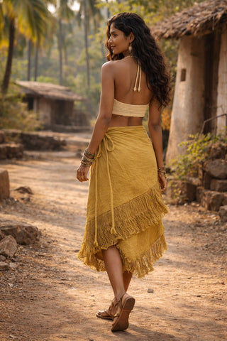 Sahara Fringe Wrap Skirt
