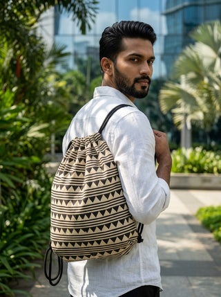 Triangle Drawstring Bag