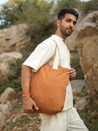 Aarav Rust Canvas Tote Bag