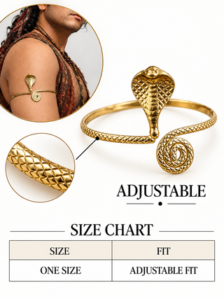 Naagvansh – Antique Gold Cobra Arm Cuff