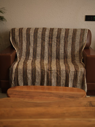 Kavya Handwoven Tribal Stripe Sofa Throw