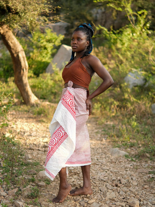 Beach Tribal Handblock Cotton Sarong Wrap