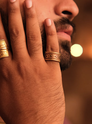 Boho Tribal Ethnic Mystic Rune Ring