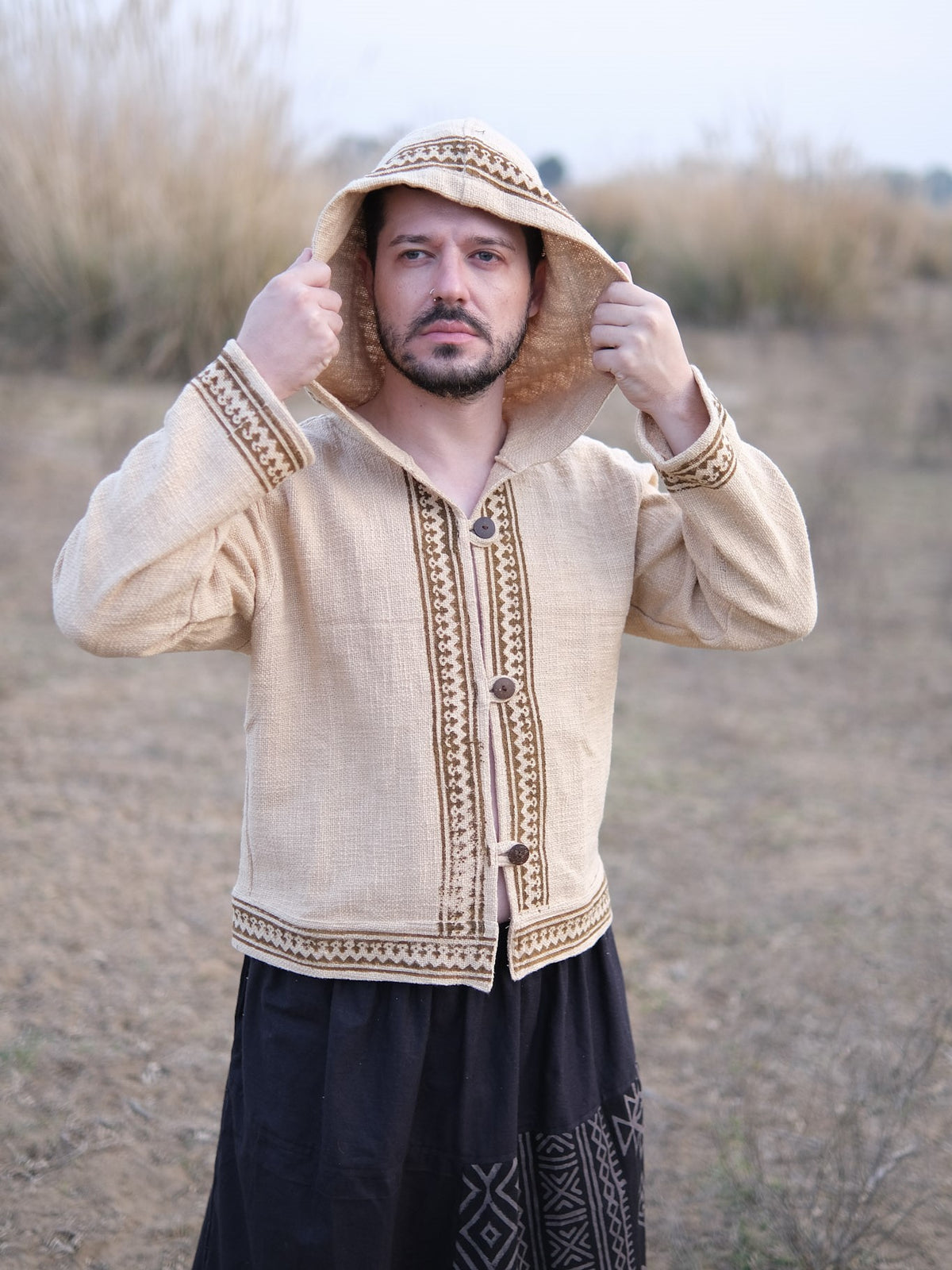 Aarnya Tribal Handwoven Hoodie
