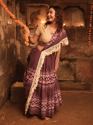 kanyaka  Cotton Lehenga Set