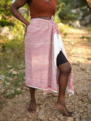 Beach Tribal Handblock Cotton Sarong Wrap