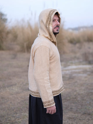 Aarnya Tribal Handwoven Hoodie
