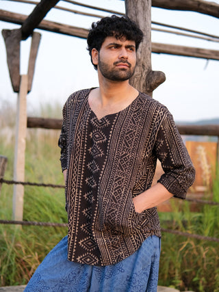 Tribal Block Print Cotton Kurta