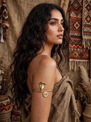 Naagvansh – Antique Gold Cobra Arm Cuff