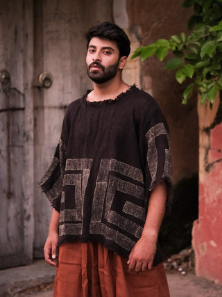 Ananta Boho Hand Block Print Oversized T-Shirt