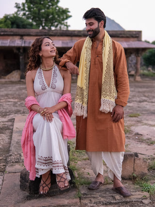 Rust Aura Kurta
