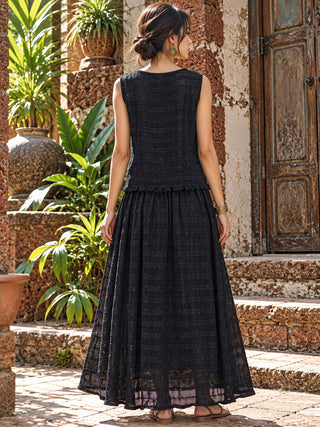 Zarra Skirt - Long Cotton A-Line Skirt for Women