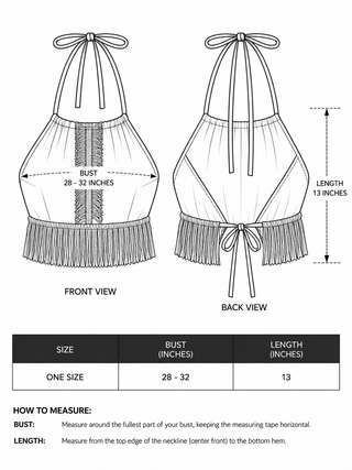 Amra Fringe Halter Top
