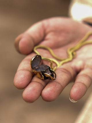 Ravana Skull Boho Brass  Necklace