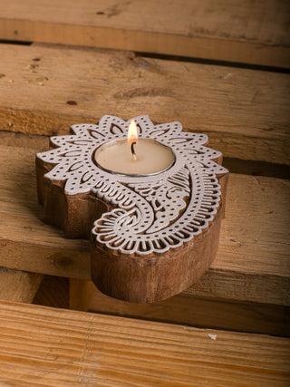 Wooden Candle Holder