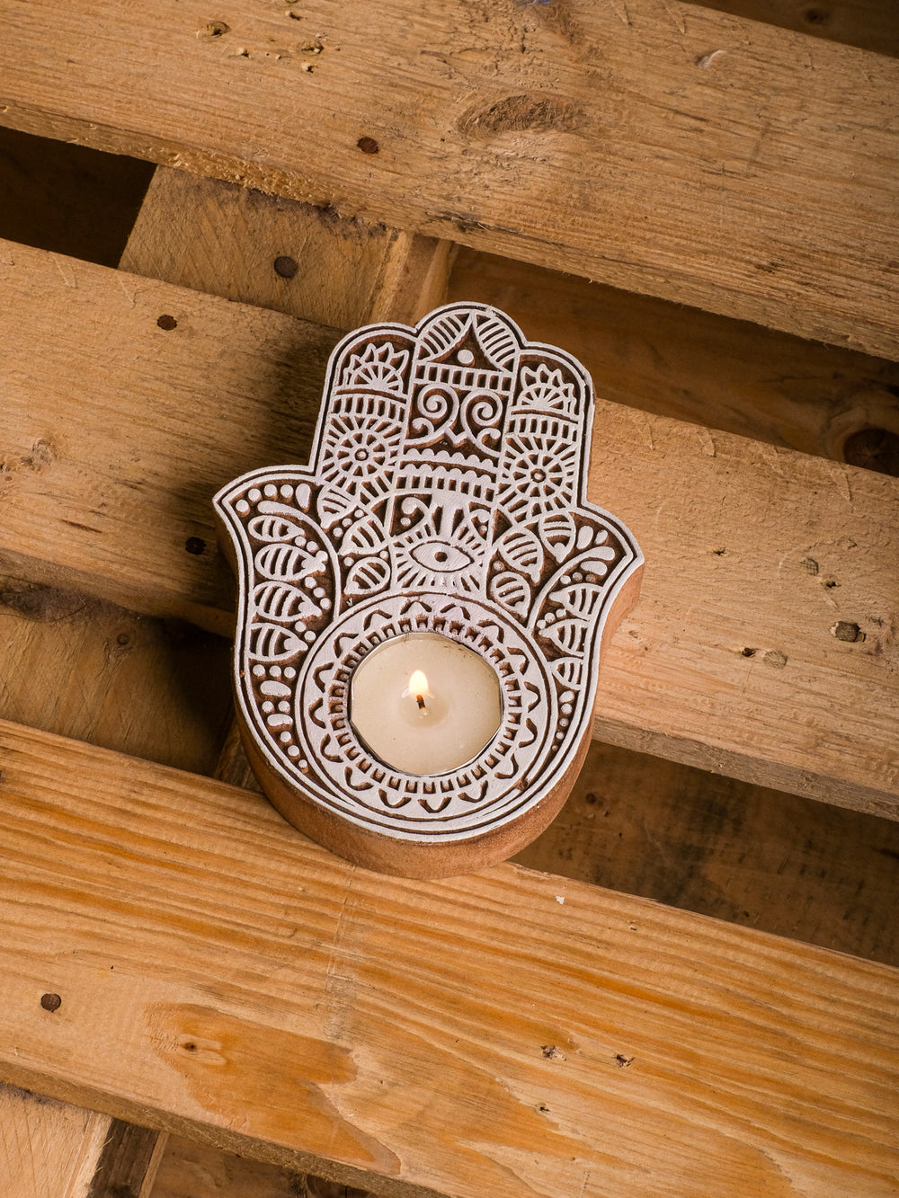 Wooden Candle Holder
