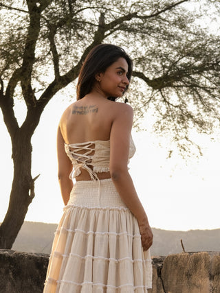 Mariya Lace-Up Top
