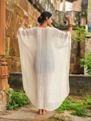Aaravi Kaftan Dress – Handwoven Boho wear