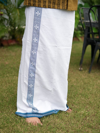 Divit Handblock Cotton Dhoti