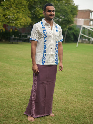 Indraneel Shirt Spiral Handblock Cotton Shirt – Boho Style