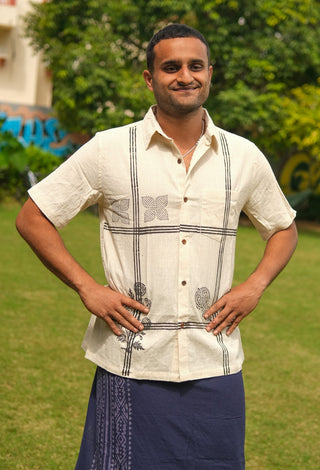 Aahan Shirt Handblock Cotton Shirt – Boho Menswear