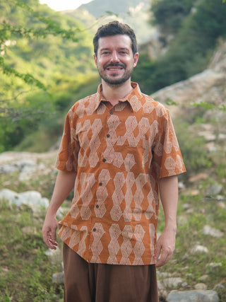 Tanish Shirt-Tribal Handblock Boho Shirt