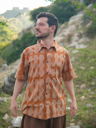 Tanish Shirt-Tribal Handblock Boho Shirt
