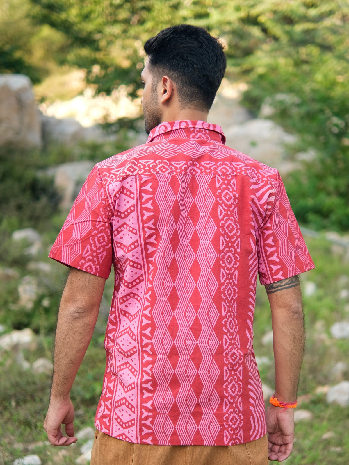 Agasti Shirt – Boho-Hemd mit Tribal-Blockprint