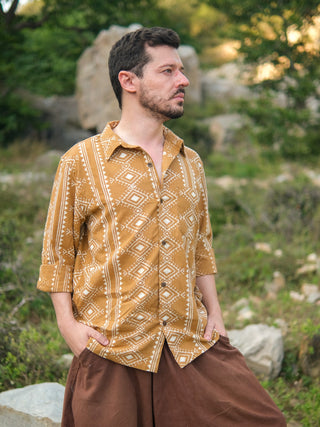 Aarav Shirt – Handblock Boho Classic Tribal Shirt
