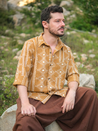 Aarav Shirt – Handblock Boho Classic Tribal Shirt