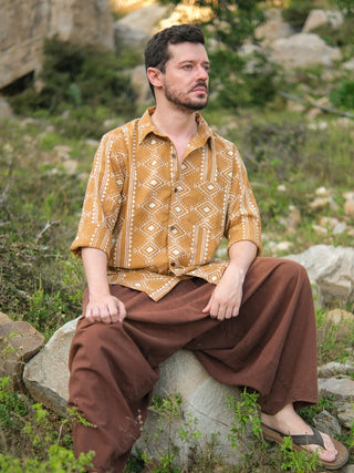 Aarav Shirt – Handblock Boho Classic Tribal Shirt