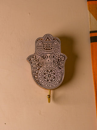 Hamsa Wooden Wall Hook