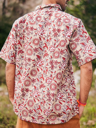 Arjit Shirt Floral Handblock Printed – Boho Casual Wear
