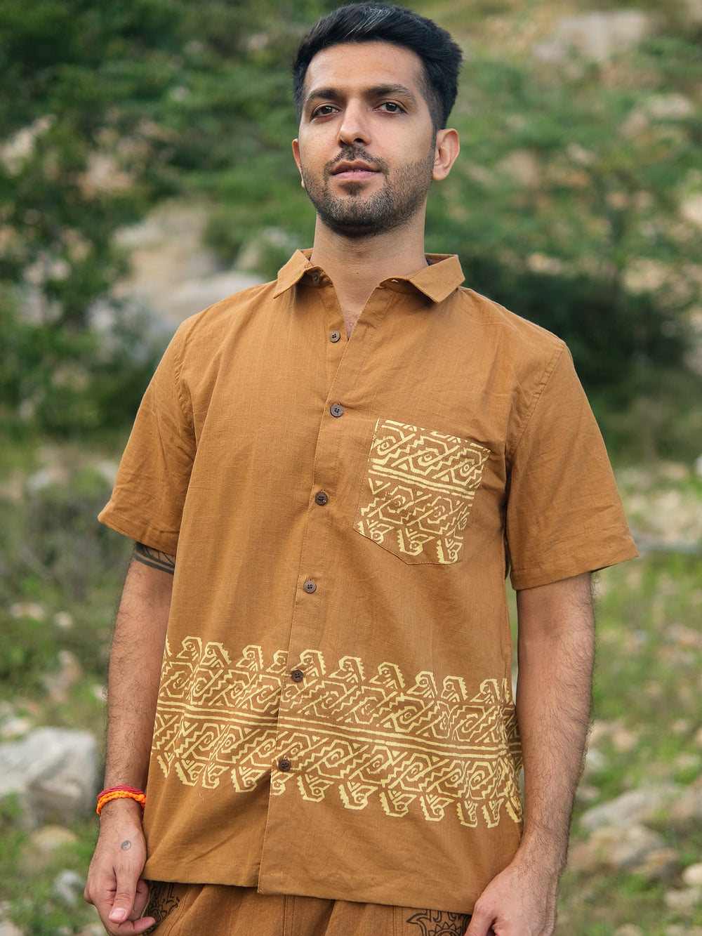 Eshan Shirt Tribal Handblock Cotton Shirt