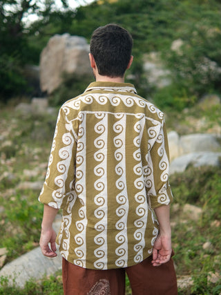 Varen Shirt Spiral Handblock Cotton Shirt – Boho Ethnic Wear