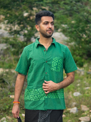 Tridha Shirt Tribal Handblock Cotton Shirt – Boho Style