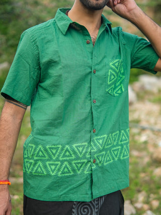 Tridha Shirt Tribal Handblock Cotton Shirt – Boho Style