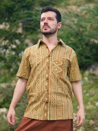 Hari Shirt Tribal Handblock  – Boho Shirt