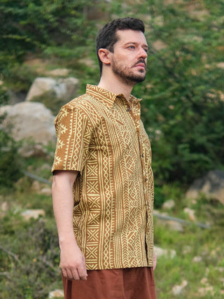 Hari Shirt Tribal Handblock  – Boho Shirt