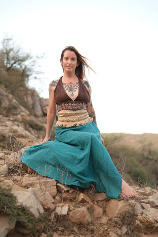 Tribal Flame Wrap Skirt