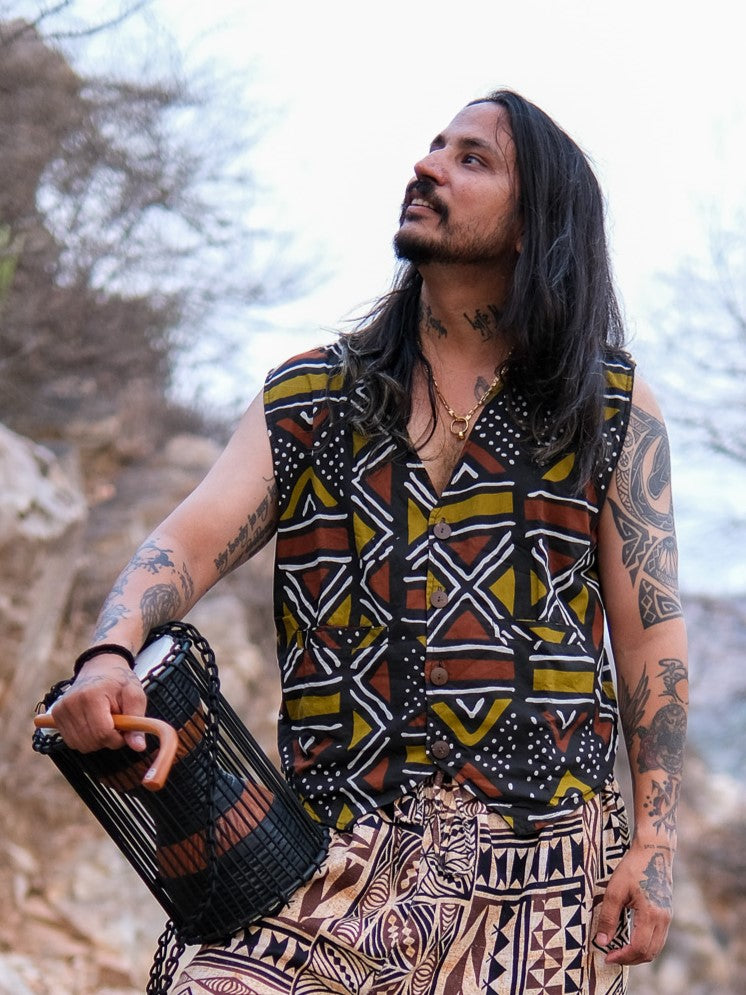 Afro Vest – Handmade African Print Vest | Crystal Heal