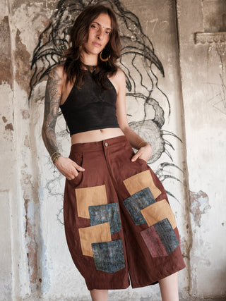 Achada Patchwork Utility Shorts