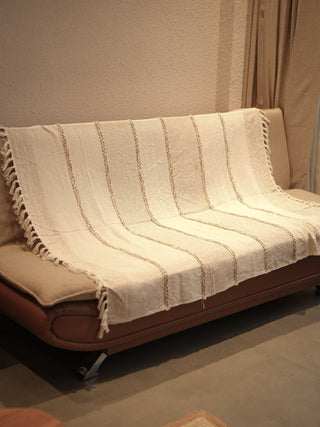 Aarunya Handwoven Cotton Sofa Throw