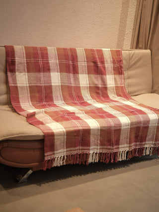 Ruhani Checkered Handwoven Sofa Throw