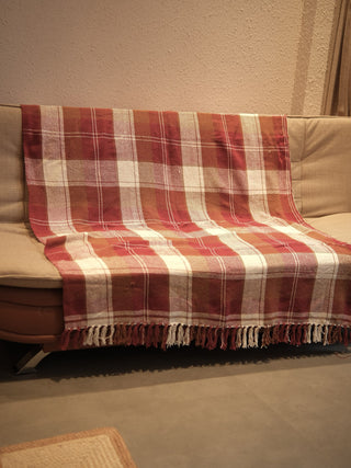 Ruhani Checkered Handwoven Sofa Throw
