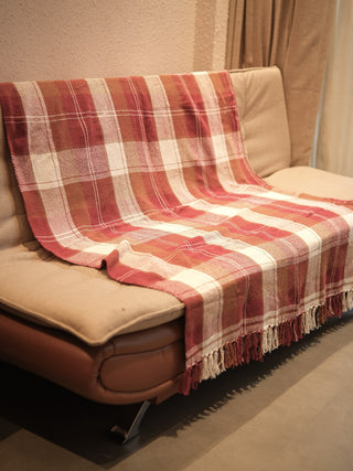 Ruhani Checkered Handwoven Sofa Throw