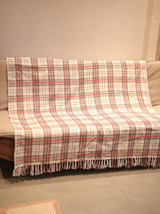 Vritika Checkered Handwoven Sofa Throw